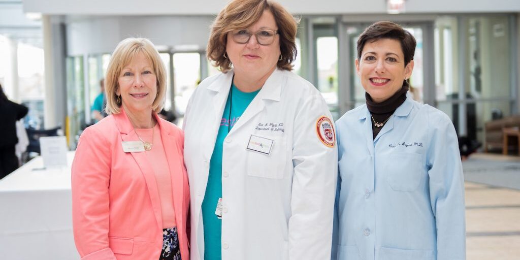 Left to right:
Maryrose Murphy of the College of American Pathologists Foundation; Loyola's Dr. Eva Wojcik; Dr. Carey Z. August (also board member of the College of American Pathologists Foundation) at Loyola Medicine's See, Test &amp; Treat event on Saturday, September 8, 2018. The event offered free cervical and breast cancer screenings for uninsured women ages 30-64 at the Loyola Outpatient Center in Maywood, IL. Women were able to receive same day test results and speak one-on-one with Loyola physicians and other healthcare experts.
Dr. Eva Wojcik 

Loyola Medicine's See, Test &amp; Treat event offered free cervical and breast cancer screenings for uninsured women ages 30-64 at the Loyola Outpatient Center in Maywood on Saturday, September 8, 2018. Women were able to receive same day test results and speak one-on-one with Loyola physicians and other healthcare experts.